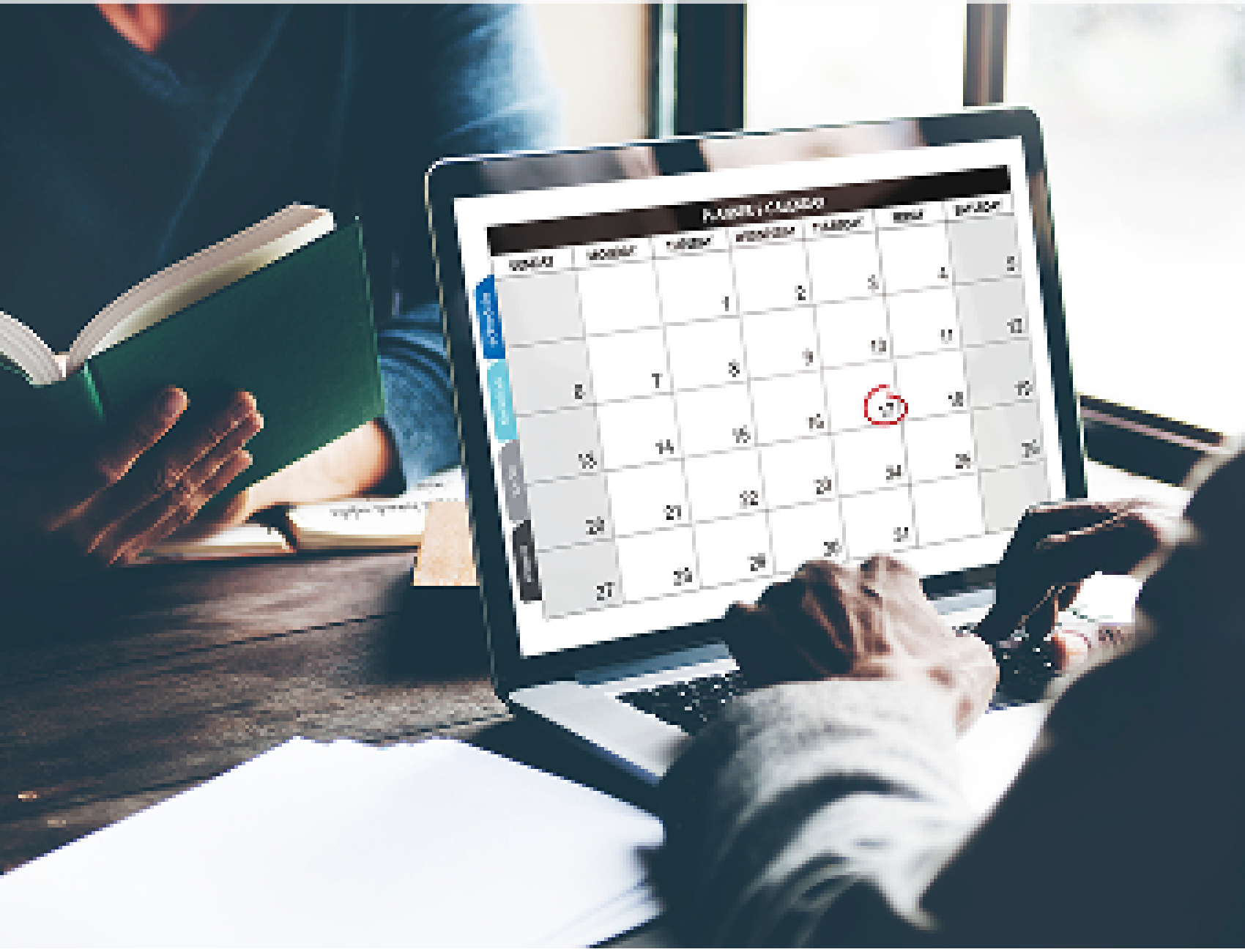 closeup-computer-laptop-screen-showing-calenda-with-date-month